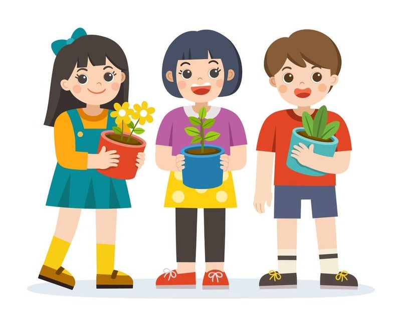 5 Ace girls holding plant sticker poster|save environment|NO plastic|save earth|size:12x18 inch|multicolor - Image 5