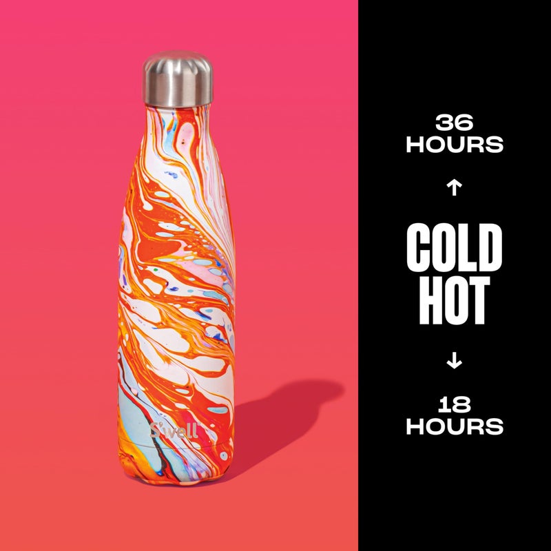 S'well Stainless Steel Water Bottle, 17oz, Marble Swirl, Triple Layered Vacuum Insulated Containers Keeps Drinks Cold for 36 Hours and Hot for 18, BPA Free, Perfect for On the Go - Image 2