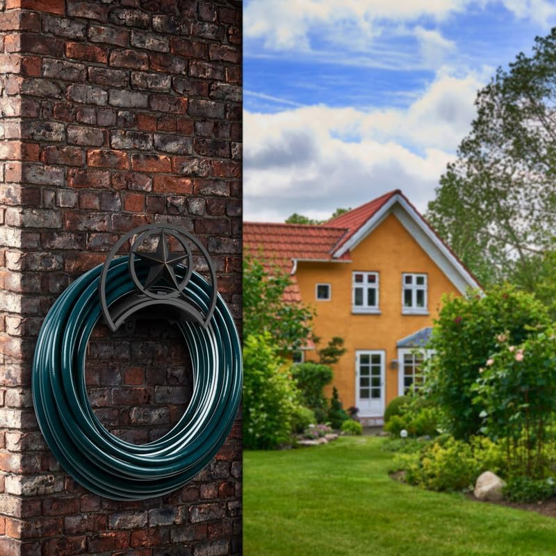 GOFORWILD Garden Hose Holder, Decorative Hose Butler Sturdy Water Hose Rack, Durable Wall Hose Hanger, Holds 125-Feet of 5/8-Inch Hose, Hose Reel, Made of Gauge Steel (9.8) … - Image 3