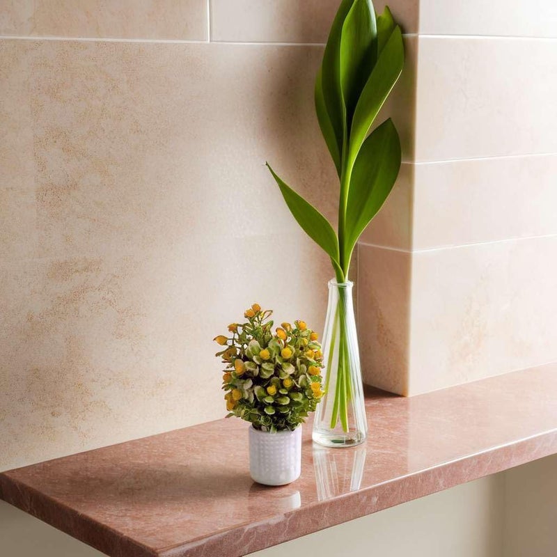 Madhav Enterprises Artificial Plants for Home Decor with Pot Yellow Flowers Grass Balls Aesthetic Room Decor Items for Living Room Bedroom Fake Plants for Office Reception Tabletop RVAP6 - Image 5