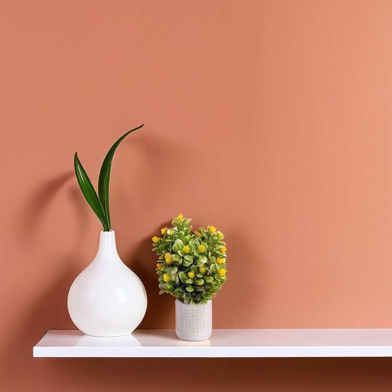 Madhav Enterprises Artificial Plants for Home Decor with Pot Yellow Flowers Grass Balls Aesthetic Room Decor Items for Living Room Bedroom Fake Plants for Office Reception Tabletop RVAP6 - Image 2