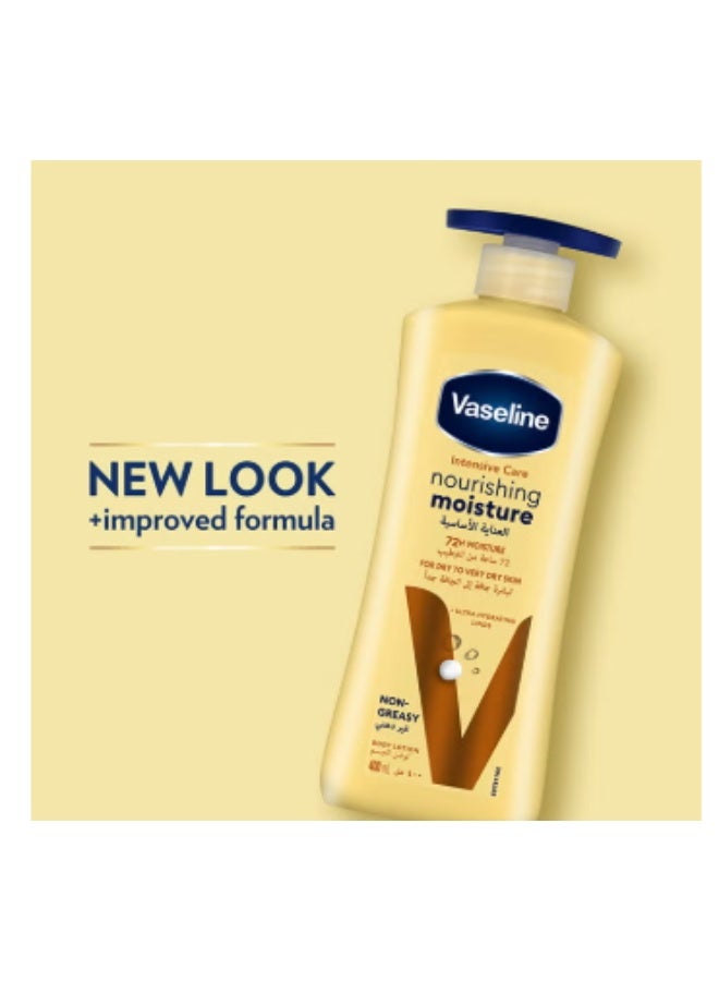Vaseline Intensive Care Nourishing Moisture Body Lotion Pack of 2 400 ml - Image 2
