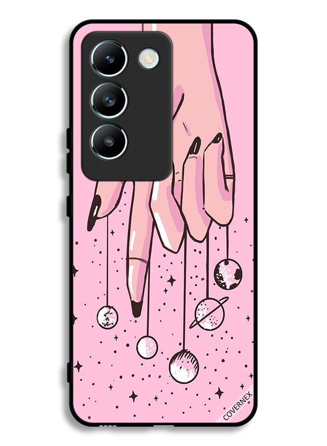 Covernex Vivo V30 Lite 4G Protective Case Cover Planets Hanging From Fingers - Image 1