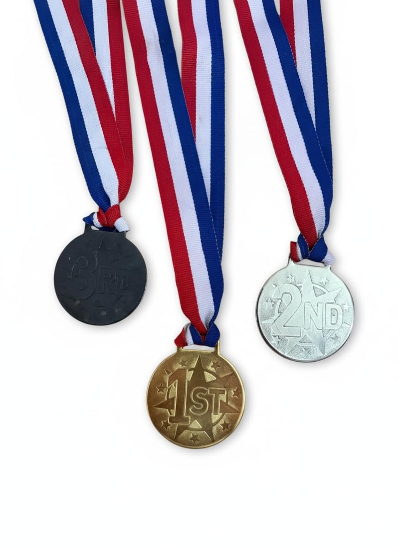 Canbee Sports Medal for School Winner, Olympic, Sports Champion, Cricket, Football, Badminton, Race, Volleyball, Basketball or Office RNR Rewards Madel (1st, 2nd, 3rd - Position Set of 3) - Image 3
