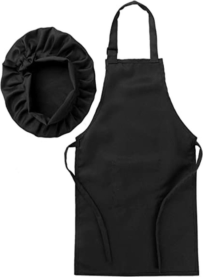 MODERNAZ Black chef apron for kids | Children Baking Aprons for Cooking Baby Baking Aprons (12-14 years) - Image 2