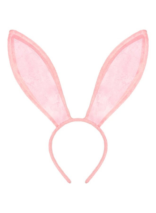Funcredible Bunny Ears Headband – Plush Bendable Rabbit Ears for Women and Men – Pink Rabbit Costume Accessory for Cosplay – Floppy Bunny Ears - Image 1