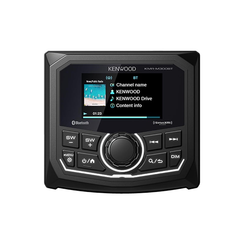KENWOOD KMRM300BT Marine Guage Receiver Weatherproof 27 Inch LCD Built in Amplifer Bluetooth Digital Media MP3 Player No CD Player USB Port AMFMWeather Band Tuner Rear Camera Input - Image 2