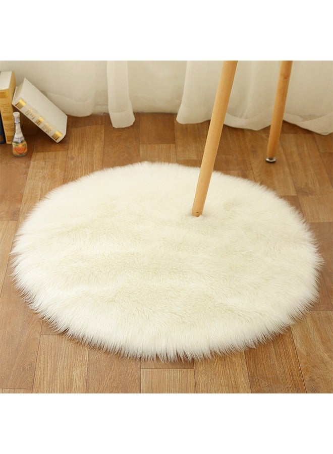 NKX Modern Fluffy Long Pile Area Rug Non-Slip, Super Soft Decor Contemporary Carpet 150*150 Cm  - Image 1