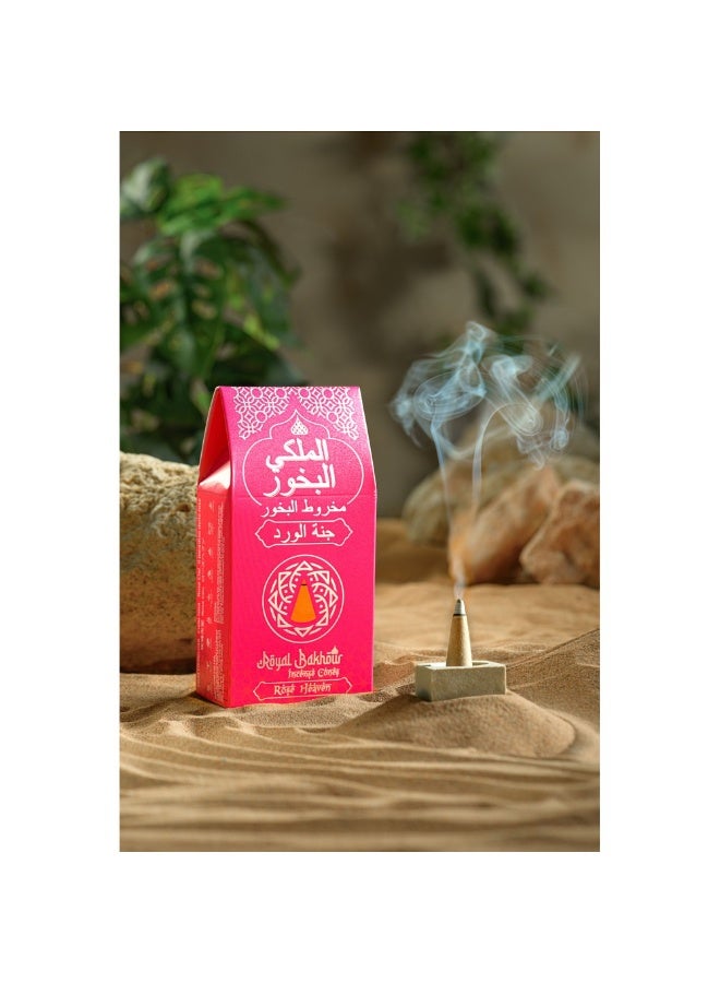 Royal Bakhour Cones – Premium Bakhour Cones with Rich Oud Fragrance for Home, Office & Prayer Room  for Luxury Air Freshening, 30 Cones - Rose Heaven - Image 2