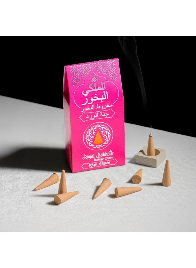Royal Bakhour Cones – Premium Bakhour Cones with Rich Oud Fragrance for Home, Office & Prayer Room  for Luxury Air Freshening, 30 Cones - Rose Heaven - Image 3