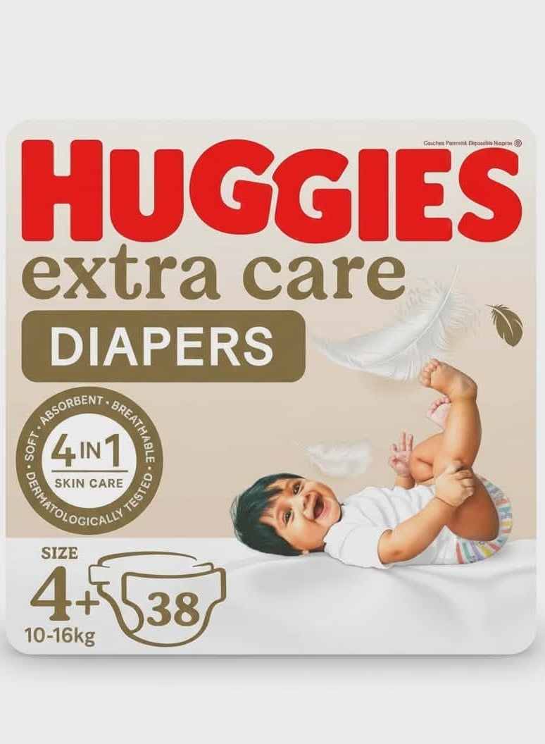 هجيز حفاضات هجيز "إكسترا كير" - مقاس +4 - 38 حفاضة (9-16 كجم) - Image 1