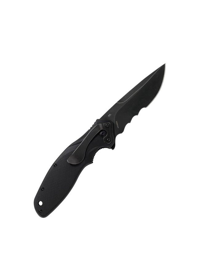 CRKT Shenanigan Black with Veff Serrations Everyday Carry, Serrated Edge Blade, Veff Serrations, Liner Lock, Glass Reinforced Nylon Handle, Pocket Clip K800KKP - Image 2