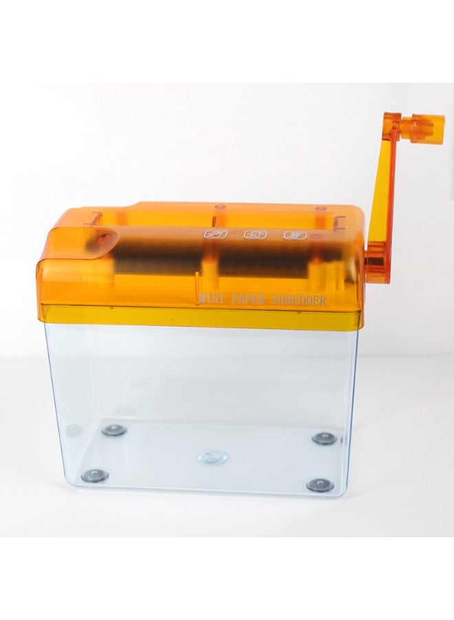 Generic 1 Piece Hand Operated Mini Paper Shredder For Home & Office Multicolour 