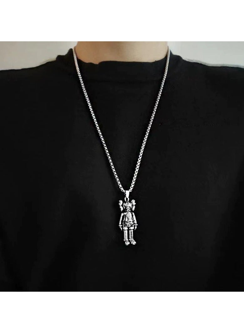 Goolsky Minimalist Hip-Hop Pendant Necklace – Unisex Cool-Tone Chain for Men & Women, Streetwear/Daily Wear