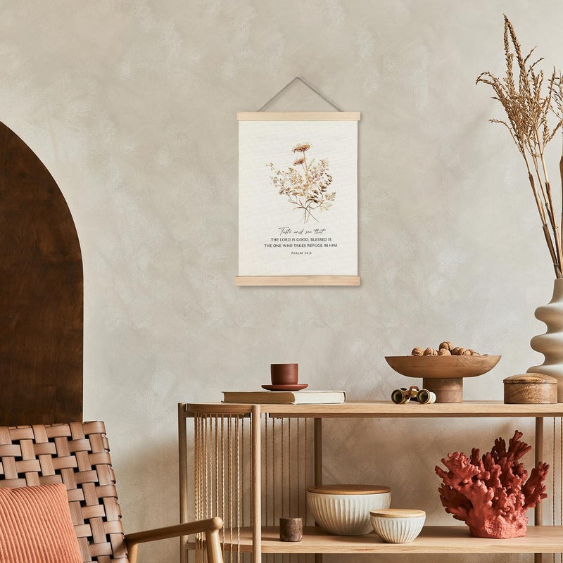 Supwhd Boho Floral Christian Wall Art with Wooden Poster Hanger  God is Good Bible Verses Posters Wall Art Decor  Christian Wall Decor  Christian Home Decor  Christian Room Decor  12x16 Inch - Image 4