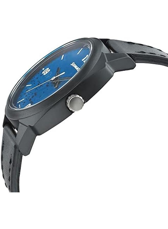 Sonata Volt+ Blue Dial Leather Strap Watch 77086Pl04 - Image 2