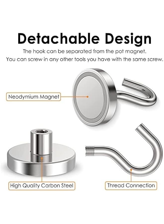 Magnetic Hooks Heavy Duty, 100 lbs Strong Hooks for Hanging, Magnet with Hook for Cruise, Grill, Fridge, Pack of 8 - Image 5