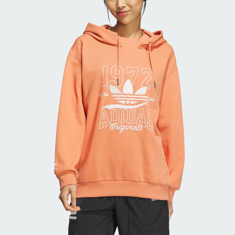 Adidas (WMNS) adidas originals Logo Sportswear Hoodie 'light khaki brown' - Image 2