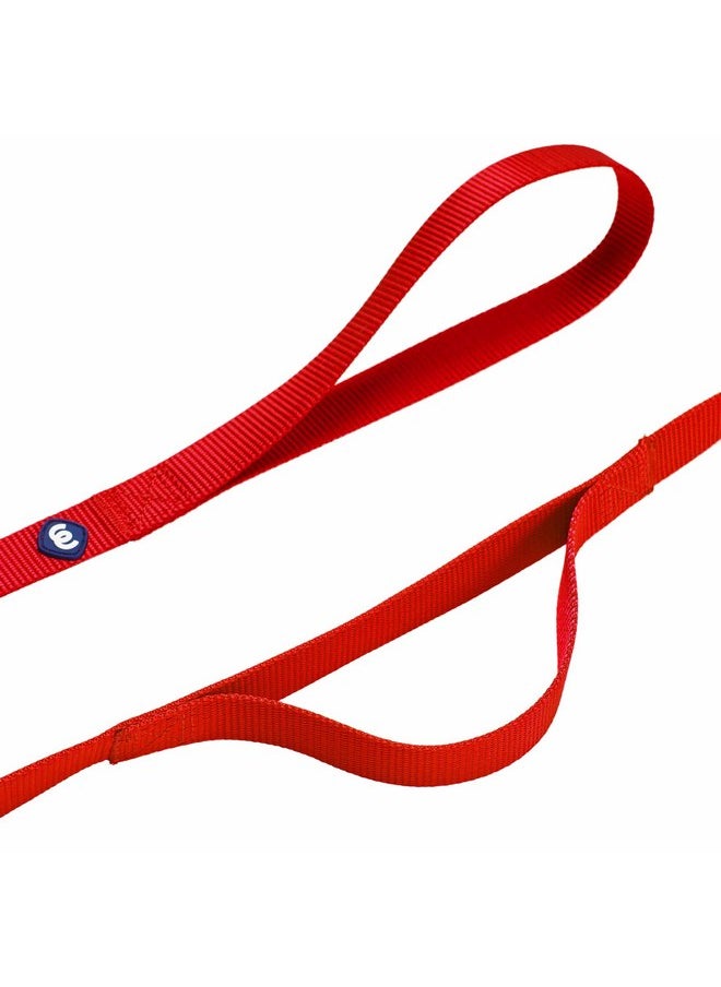 Blueberry Pet Blueberry Pet Essentials Double Handle Dog Leash for Traffic Control | 5ft. x 5/8" Small Dog Leash | Classic Dog Leash with Two Handles for Dogs That Pull | Nylon 2 Handle Dog Leash in Rouge Red  - Image 2