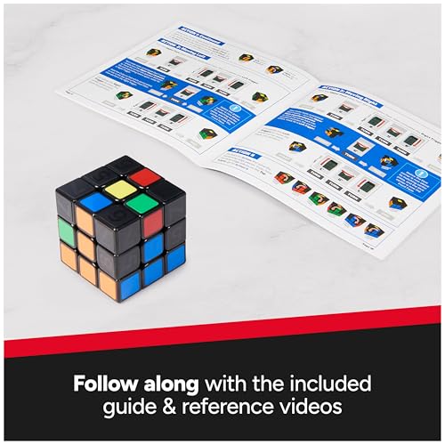 Rubik's Rubik’s Cube, Coach Cube, Learn to Solve 3x3 Cube with Stickers, Guide & Videos, Classic Color-Matching Puzzle, Problem-Solving Brain Teaser, Stocking Stuffers for Ages 8 & Up - Image 4