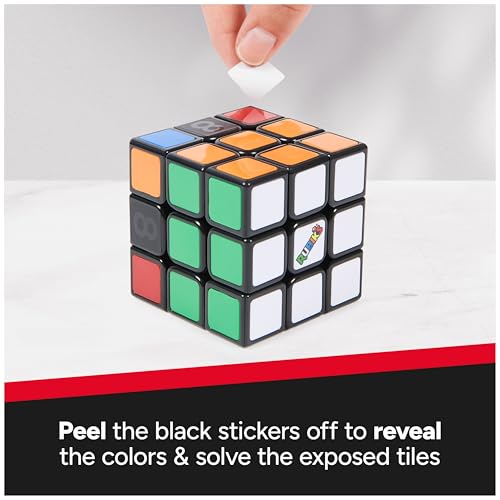 Rubik's Rubik’s Cube, Coach Cube, Learn to Solve 3x3 Cube with Stickers, Guide & Videos, Classic Color-Matching Puzzle, Problem-Solving Brain Teaser, Stocking Stuffers for Ages 8 & Up - Image 3