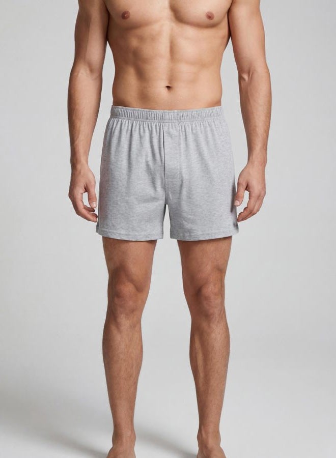 Andrew Scott Men's Cotton Knit Boxers | Underwear & Sleep Boxer Shorts| Multi Packs, 5 Pack - Black, Gray, Navy, Hunter Green, Royal, 5XL (Big) - Image 2