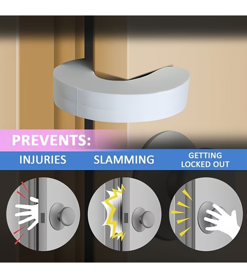 2 قطعة من دعامة الباب القوية المضادة للانزلاق لحماية المنزل والمكتب والفندق - Image 4
