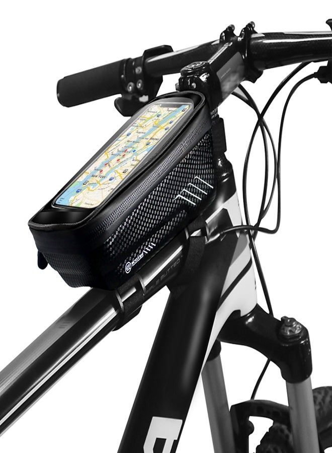 WILD MAN Bike Phone Bags with Touch Screen Phone Holder Case Waterproof Bicycle Front Frame Top Tube Mount Handlebar Bags Bike Storage Bag Cycling Pack - Image 1