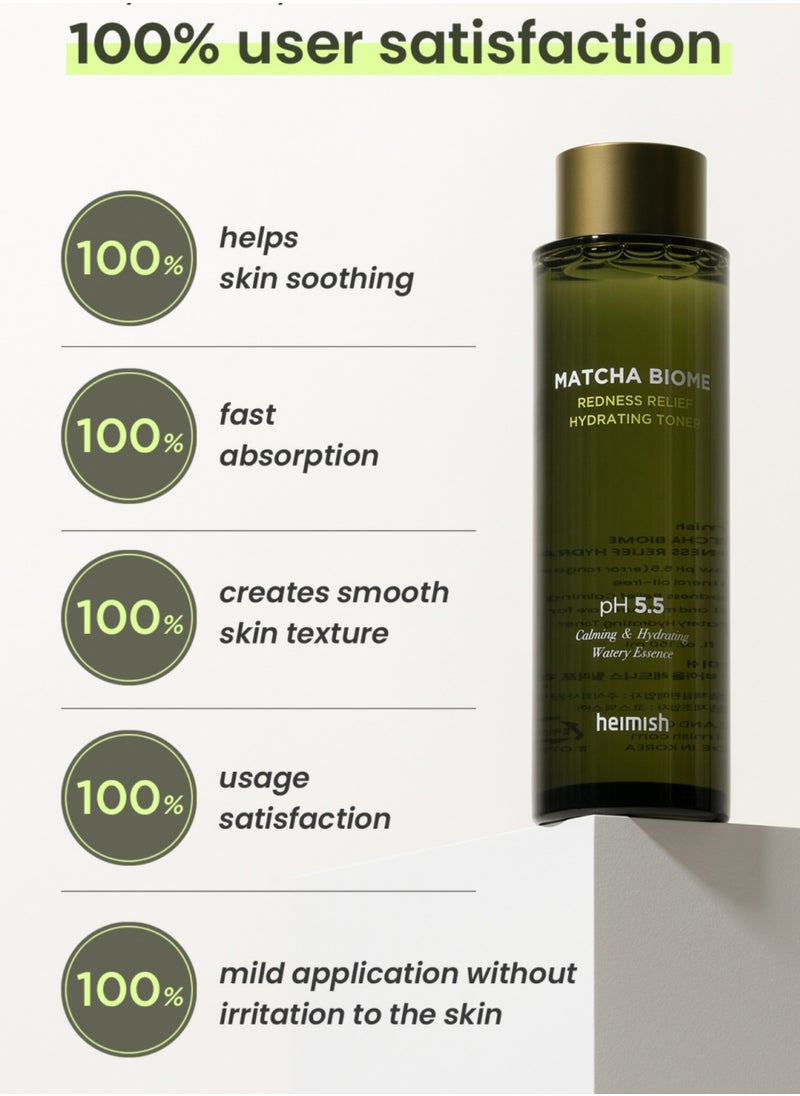 Heimish Matcha Biome Redness Relief Hydrating Toner 150ml - Soothing Facial Toner for Sensitive Skin with Antioxidant-Rich Matcha Extract  - Image 4