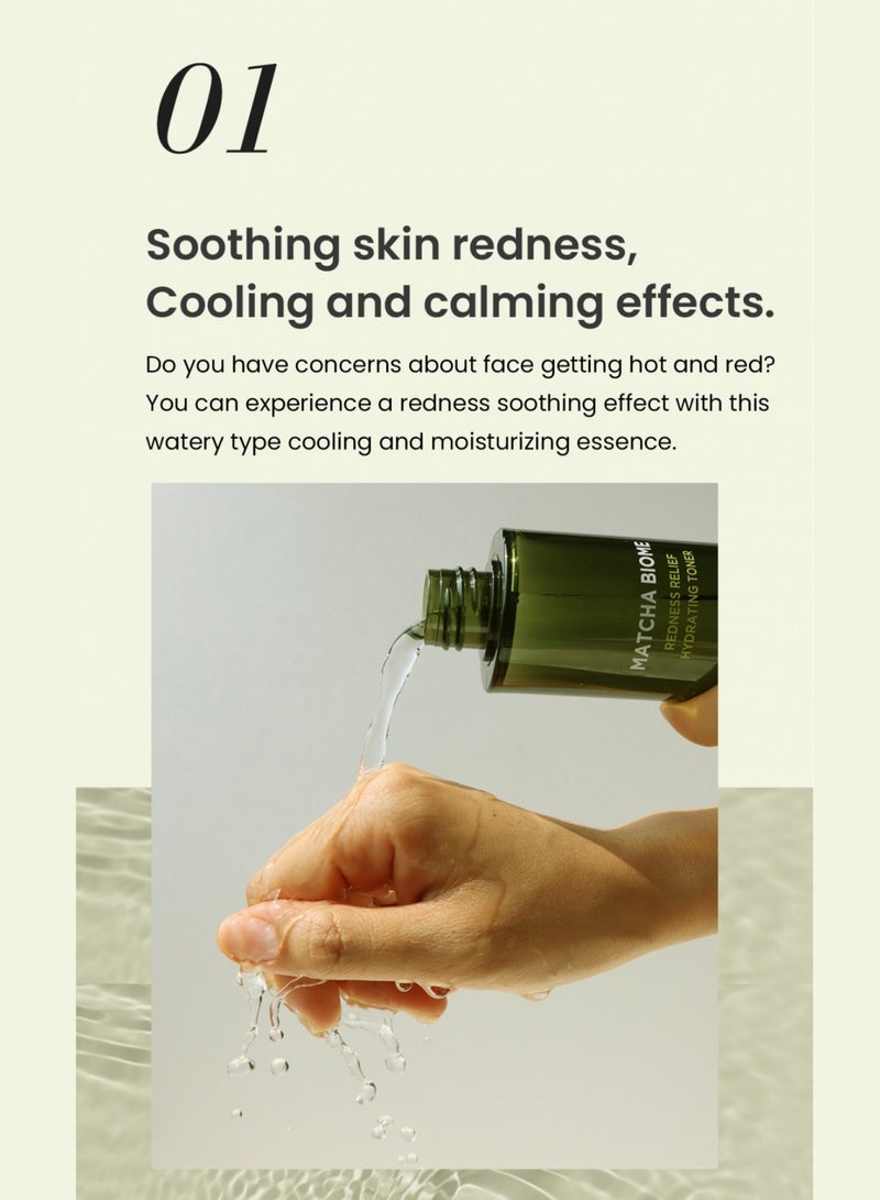 Matcha Biome Redness Relief Hydrating Toner 150ml - Soothing Facial Toner for Sensitive Skin with Antioxidant-Rich Matcha Extract