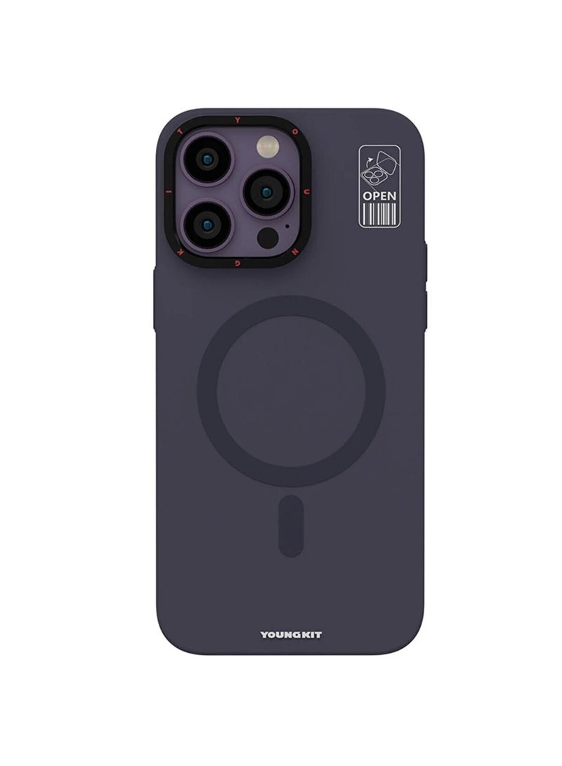 YOUNG KIT YoungKit Rock Sand Skin Feel MagSafe Apple iPhone 15 Pro max Case - black Color - Image 1