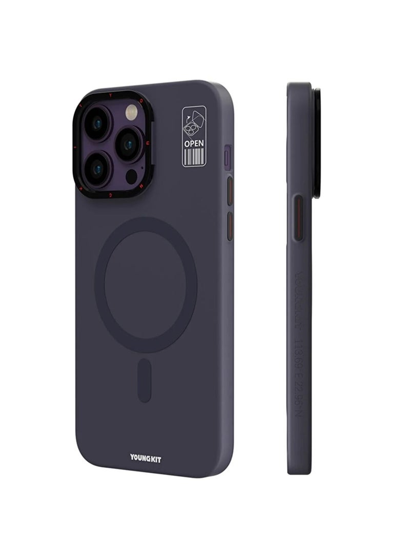 YOUNG KIT YoungKit Rock Sand Skin Feel MagSafe Apple iPhone 15 Pro max Case - black Color - Image 4