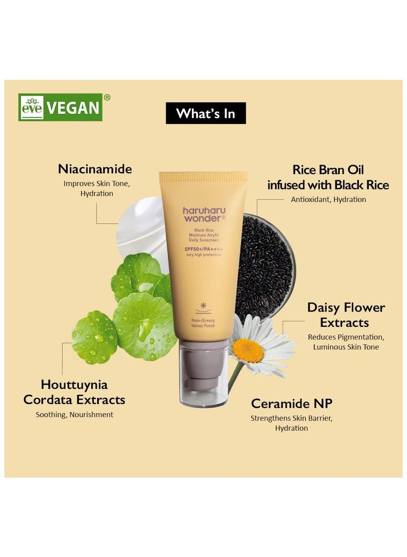 haruharu Wonder - Black Rice Moisture Airyfit Daily Sunscreen 50 ml - Image 1