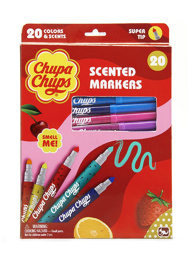 Chupa Chups أقلام تحديد Supertip المعطرة، 20 قطعة - Image 1