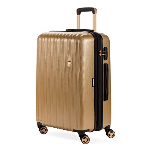 SWISSGEAR حقائب سويس جير 7272 إينرجي القابلة للتوسيع مع عجلات دوارة وقفل TSA، ذهبية، مقاس متوسط 24 إنش - Image 1