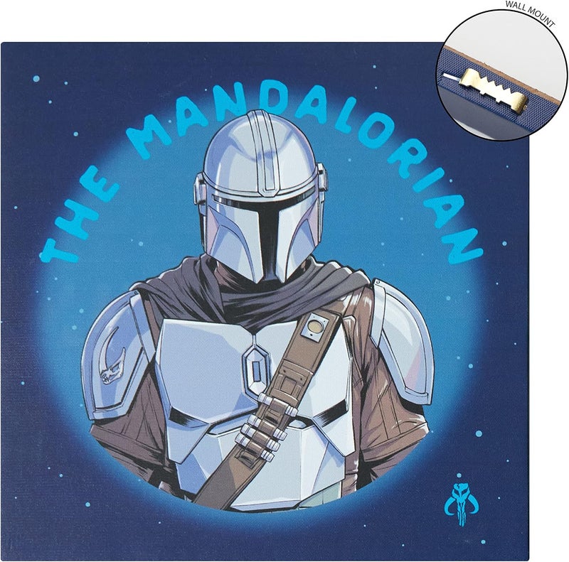 Idea Nuova The Mandalorian featuring Grogu aka The Child 4 Pack Square Canvas Wall Art Set, 11"x11" each - Image 5