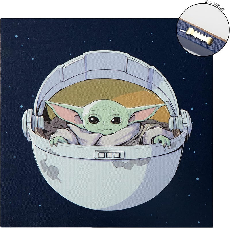 Idea Nuova The Mandalorian featuring Grogu aka The Child 4 Pack Square Canvas Wall Art Set, 11"x11" each - Image 4