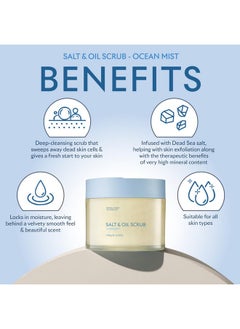 Seacret SEACRET Body Scrub - Salt & Oil Body Exfoliator with Dead Sea Minerals and Essential Oils, Ocean Mist Scent 14.1 FL.OZ.  - Image 5
