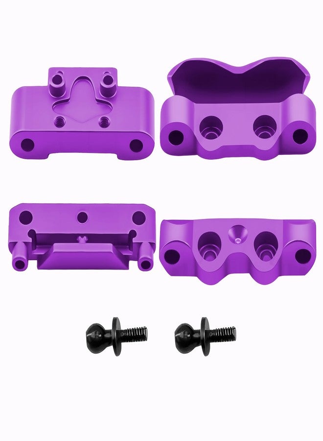 FSDKEDUF Aluminum Front Bulkhead & Rear Pin Mounts Set for Losi Micro-B & Micro-T – Durable CNC Upgrade Parts RC Car Accessories for Performance & Replacement (Purple) - Image 1