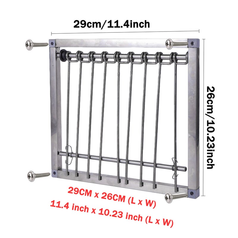 TOHONGADON فخ طيور من الفولاذ المقاوم للصدأ 1PC باب فخ الحمام إطار قضبان سلكية مدخل U-Trap لحمام الطيور (29 * 26 سم) - Image 2