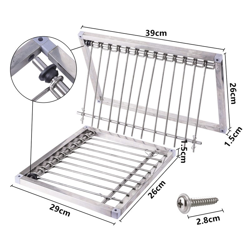 TOHONGADON فخ طيور من الفولاذ المقاوم للصدأ 1PC باب فخ الحمام إطار قضبان سلكية مدخل U-Trap لحمام الطيور (29 * 26 سم) - Image 4