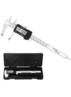 Generic Electronic Digital Caliper inch and Millimeter Conversion LCD Screen displays 0-6 Caliper Measuring Tool Automatic Shutdown Suitable for DIY Jewelry Measurement 150mm Stainless Steel  - Image 2