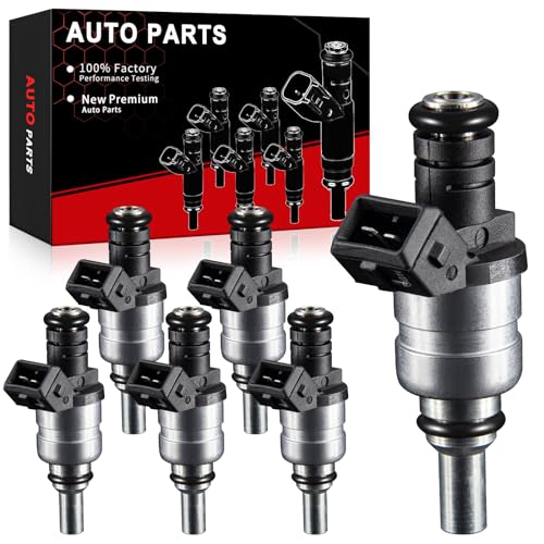 AOTPAT Fuel Injectors Fits forBMW 328i 320i 323i 325xi 328Ci 525i 528i Z3 Z4 X3 25L 28L 1998 1999 2000 2001 2002 2003 2004 2005 6PCS Fuel Injector Replace OE1427240 105106 - Image 1