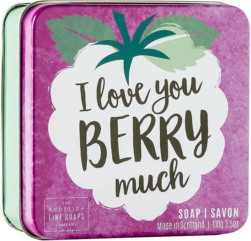 Scottish Fine Soaps Soap In A Tin Fruits Raspberry 100g