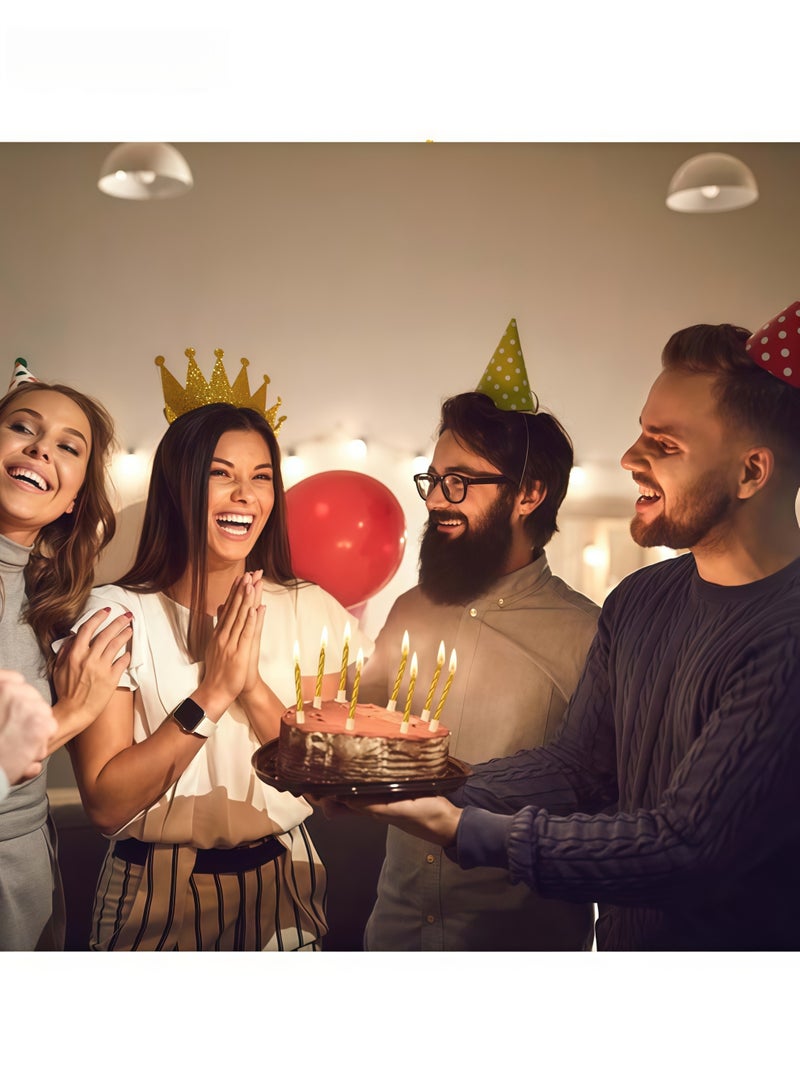 11 Pcs Candle Set - 2.95 inch Candle Short Thin Spiral Candle - Happy Birthday Candle Cake Birthday Candle Ornament - For Cake Decorating Birthday Decoration Party Supplies (Gold) - Image 4