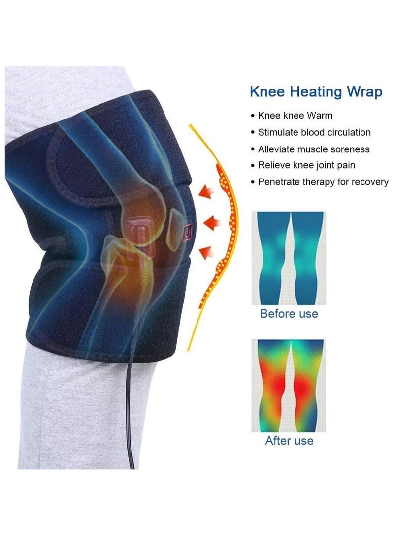 التدفئة الكهربائية العلاج جهاز تدليك الركب الكتف العلاج الطبيعي الساق التهاب المفاصل الكوع آلام المفاصل الإغاثة وسادة الركبة الدافئة هدفين تدليك - Image 5