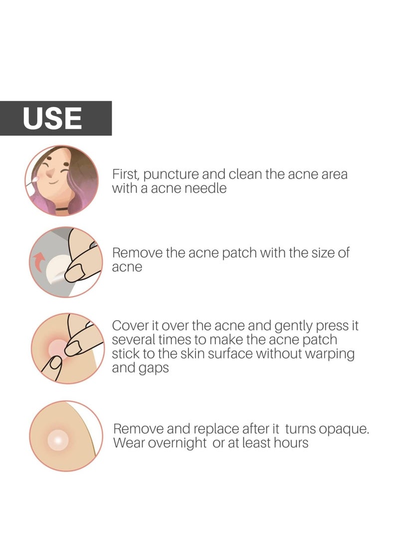 بانسلي بقع للوجه ، مستحضرات التجميل البثور التصحيح الأصلي - علاج بقع البثور ، بقع البثور غير المرئية لتغطية البقع والعيوب ، ملصق الجلد غير المرئي (72 قطعة) - Image 4