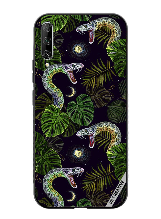 VR CREATIVE Protective Case Cover For Huawei Nova Y9S Embroidery Snakes, Night Sky And Tropical Palm Leaves Design Multicolour - Image 1