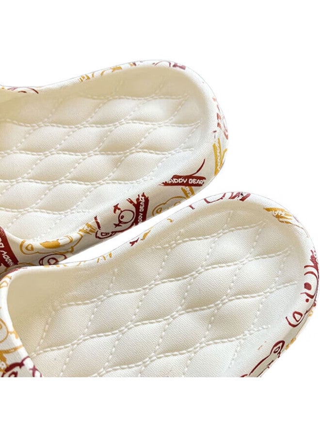 Iqgd Slippers For Men And Women, Soft-Soled Floor Slippers, Non-Slip Bathroom Slippers For Couples, Home Use, 1819 Brown Bear, Size 38-39 - Image 1