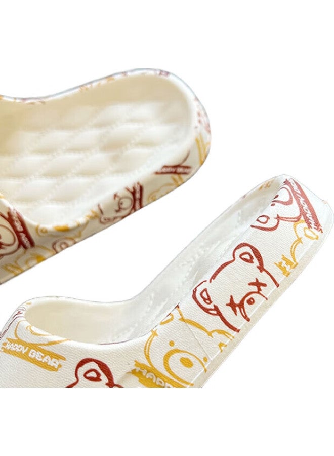 Iqgd Slippers For Men And Women, Soft-Soled Floor Slippers, Non-Slip Bathroom Slippers For Couples, Home Use, 1819 Brown Bear, Size 38-39 - Image 3